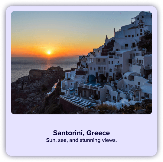 AI vacation planner interface with personalized travel recommendations