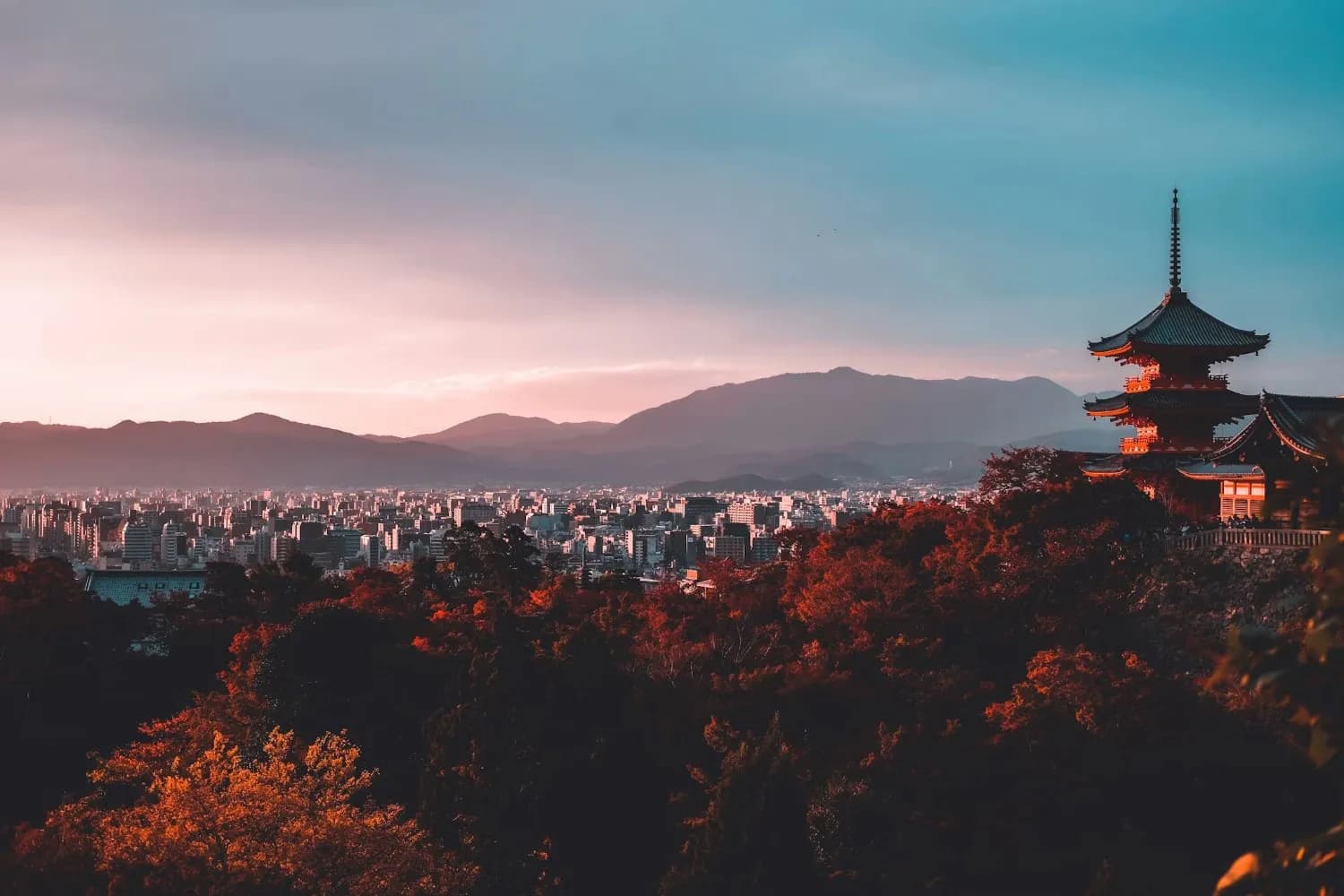 Kyoto's iconic temples and serene landscapes, symbolizing cultural heritage and tranquility